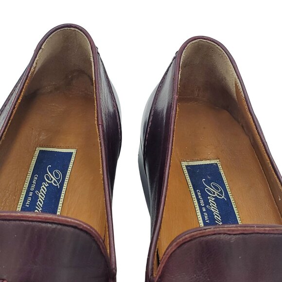 New Vintage Bragano Cole Haan mens 7 burgundy leather tassel loafers dress shoes main image 5
